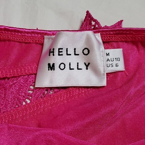 Hello Molly Magnetic Connection Pink Satin Mini Dress - Picture 5 of 9